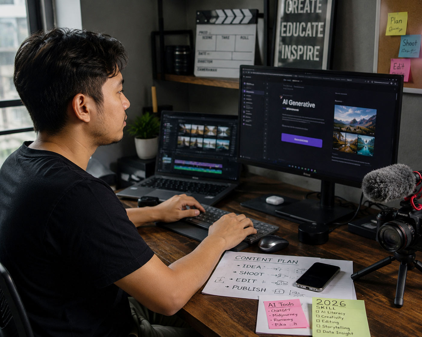 AI Mengubah Industri Konten Digital, Kompetensi Apa yang Harus Dimiliki Content Creator Tahun 2026?